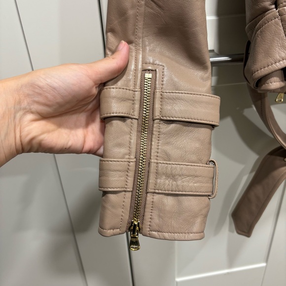 NWT L’Agence Billie belted leather jacket - Picture 9 of 10